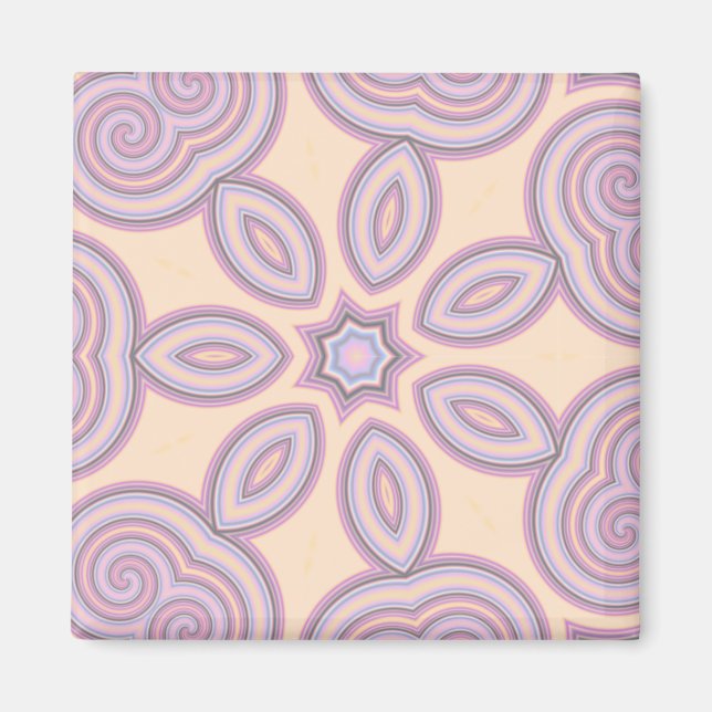 Dreamy Swirls – Pastel Psychedelic Pattern Magnet (Front)