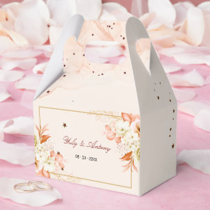 Dreamy Terracotta Autumnal Nebula Wedding Gift Favour Box