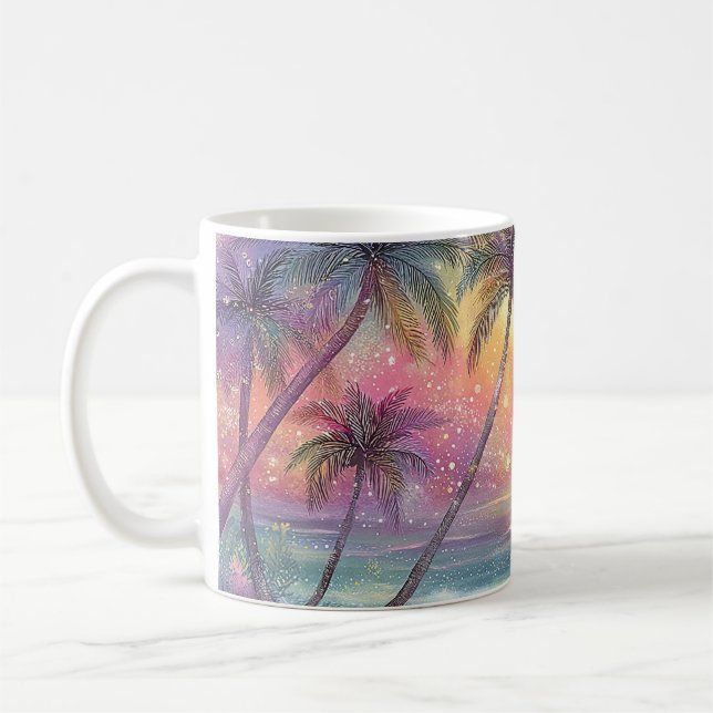 Dreamy tropical beachscape coffee mug (Left)