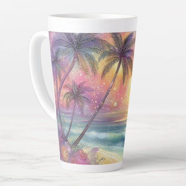 Dreamy tropical beachscape latte mug (Creator Uploaded)
