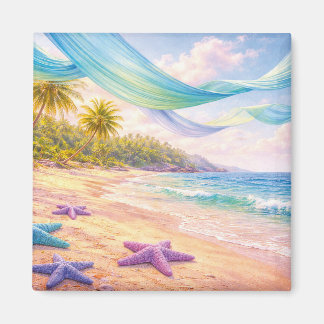 Dreamy Tropical Paradise Magnet