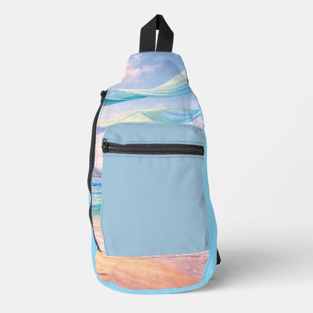 Dreamy Tropical Paradise Sling Bag (Front)