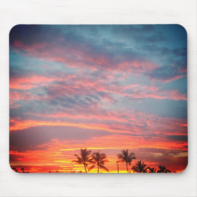 Dreamy Tropical Sunset Mouse Pad (Front)