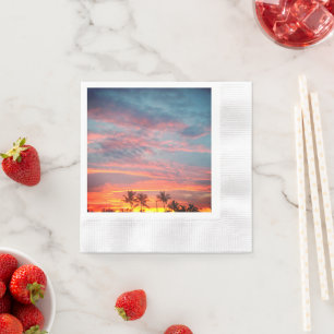 Dreamy Tropical Sunset Napkin