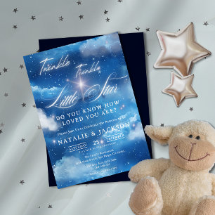 Dreamy Twinkle Twinkle Little Star Baby Shower Invitation