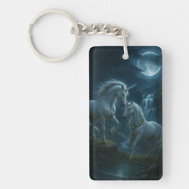 Dreamy Unicorn Acrylic Keychain (Front)
