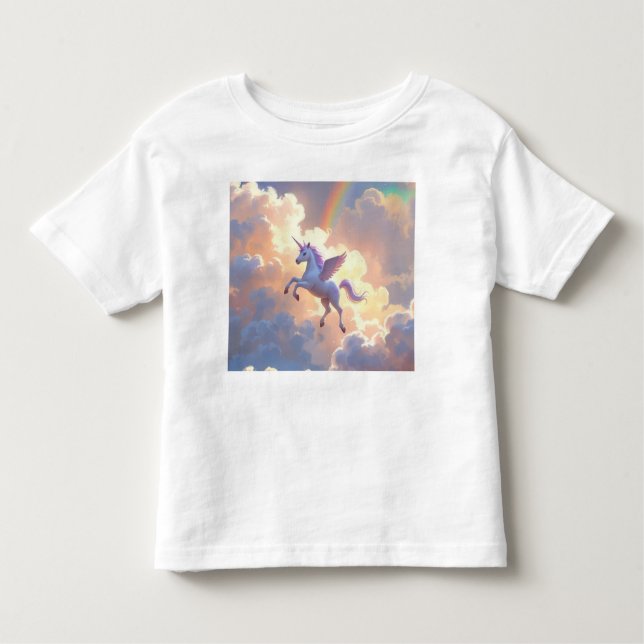 Dreamy Unicorn Glow – Magical Kids Design Toddler T-Shirt (Front)