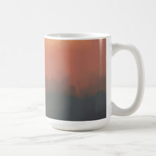 Dreamy Urban Mist – Abstract Cityscape Mug
