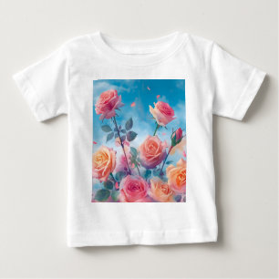 Dreamy Vibrant Roses Baby T-Shirt