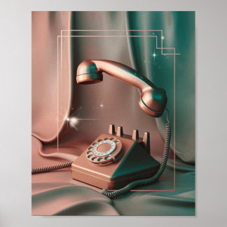 Dreamy Vintage Telephone Poster