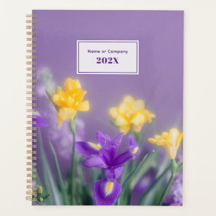Dreamy violet floral planner