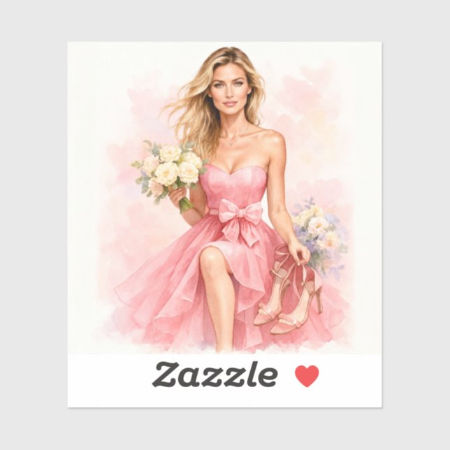 Dreamy Watercolor Bride (Sheet)