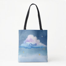 Dreamy Watercolor Cloud9 Pastel Sky Tote Bag