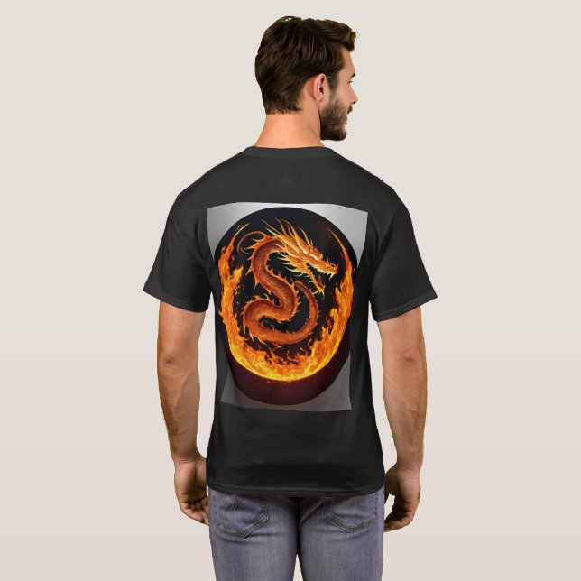 "Dreamy Watercolor Dragon T-Shirt Design" (Back Full)