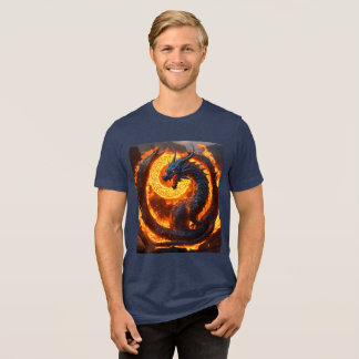 Dreamy Watercolor Dragon T-Shirt Tri-Blend Shirt