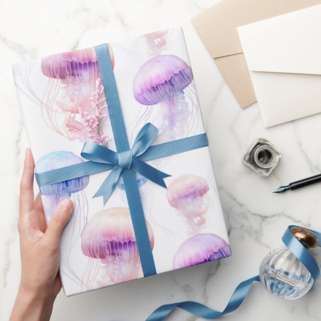 Dreamy Watercolor Jellyfish Gift Wrap (Gifting)