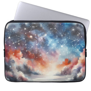 Dreamy Watercolor Night Sky Laptop Case