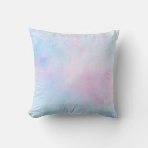 Dreamy Watercolor Pink Blue Turquoise Cushion