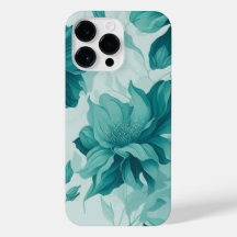 Dreamy Watercolour Flower Pattern Teal – Elegant
