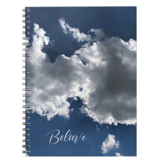 Dreamy White Clouds Photo Spiral Notebook