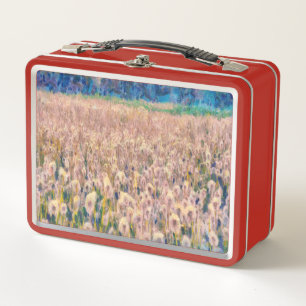 Dreamy Wildflower Meadow Metal Lunch Box