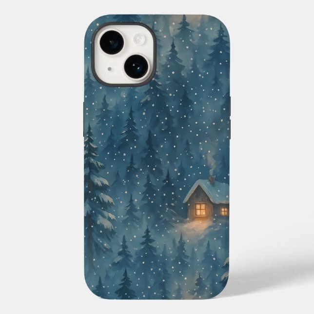 Dreamy Winter Forest Cosy Blanket Case-Mate iPhone Case (Back)