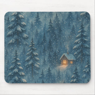 Dreamy Winter Forest Cosy Blanket Mouse Pad