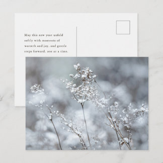 Dreamy winter nature, New Year Holiday Postcard
