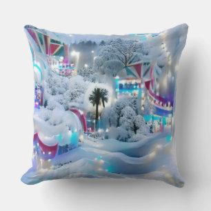 Dreamy Winter Wonderland Lights Cushion