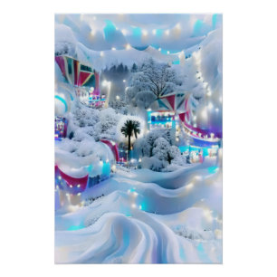 Dreamy Winter Wonderland Lights Poster