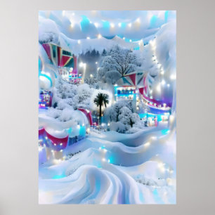 Dreamy Winter Wonderland Lights Poster