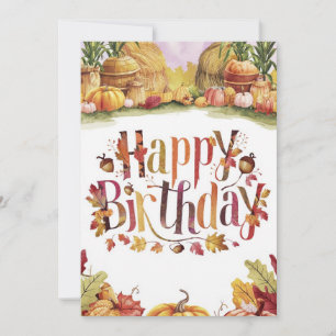  Dreamy Wish Autumn Fall Happy Birthday Card