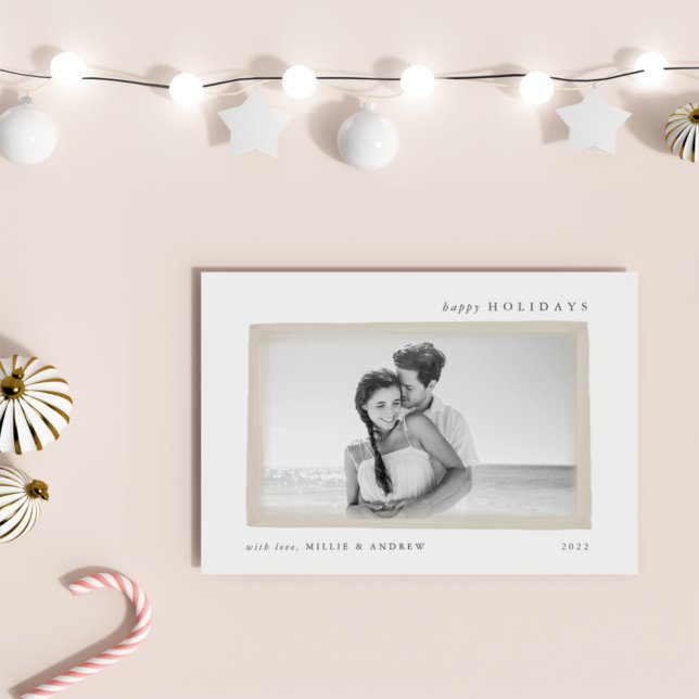 Dreamy Wish Holiday Photo Card | Wheat (Creator Uploaded)