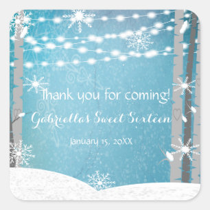 Dreamy Woodland Forest Sweet Sixteen  Stickers