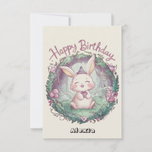 Dreamy Woods Bunny Digital Birthday Card