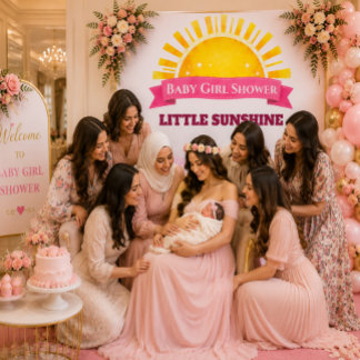 Dreamy Yellow Pink Baby Shower Artwork Tapestry