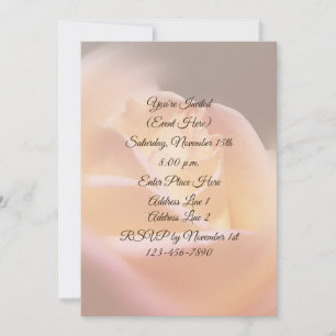 Dreamy Yellow Rose Floral Party  Invitation