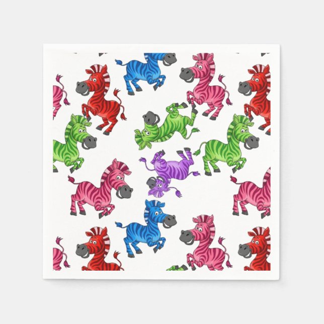 Dreamy Zebra World Napkin (Front)