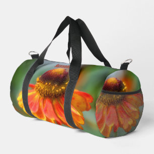 Dreamy Zinnia Flower Personalised Duffle Bag