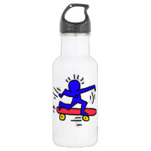 DreamySupply Pop Art SkateBoard Man Water Bottle