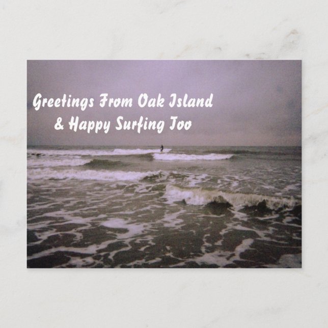 Dreary Day at Seashore Postcard (Front)