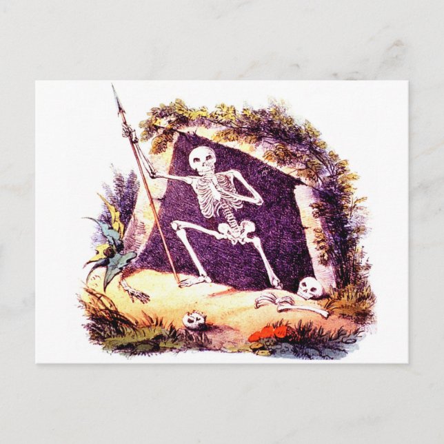 Dreary Old King Death postcard (Front)