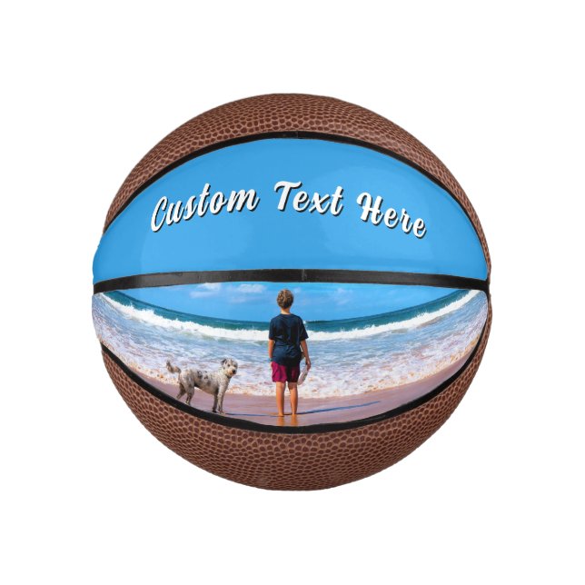 Dreate Your Own Pet Photo Basketball Custom Text (Front)