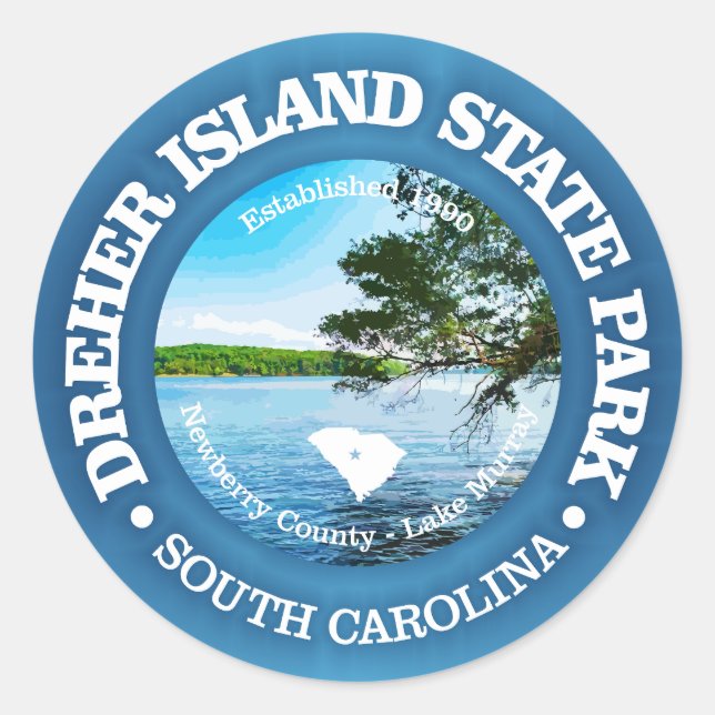 Dreher Island SP Classic Round Sticker (Front)