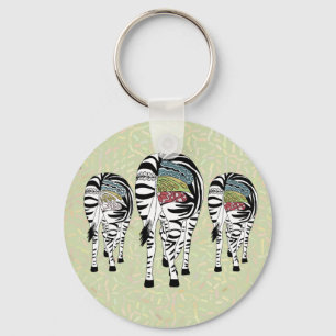 Drei Zebras Key Ring