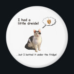 Dreidel Cat Magnet<br><div class="desc">Kitty had a little dreidel,  but he batted it under the fridge. Happy Hannukah.</div>