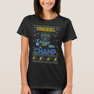 Dreidel Champ Happy Hanukkah Xmas Sweater Jewish M