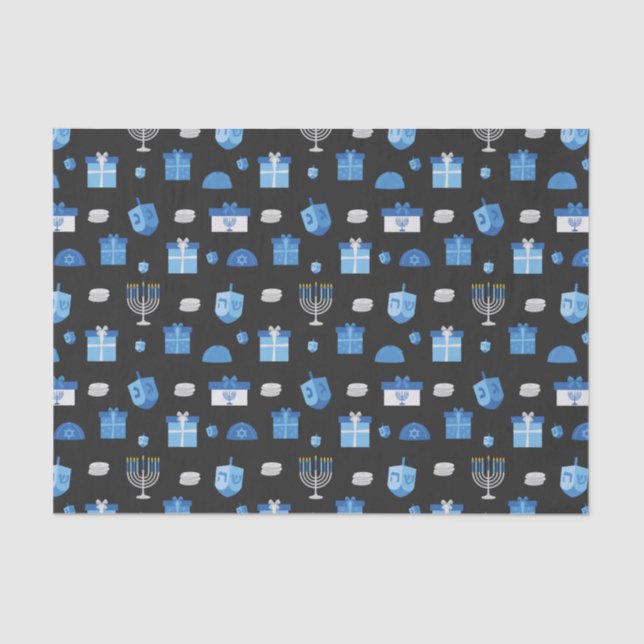 Dreidel Cutout Goodies Tissue Paper (Front)