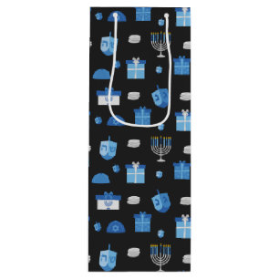 Dreidel Cutout Goodies Wine Gift Bag