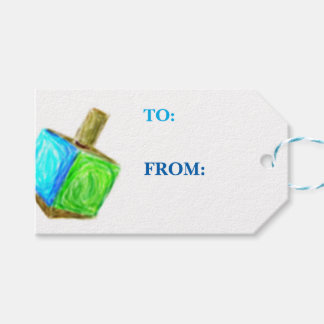 Dreidel Gift Tag-Horizontal Tags